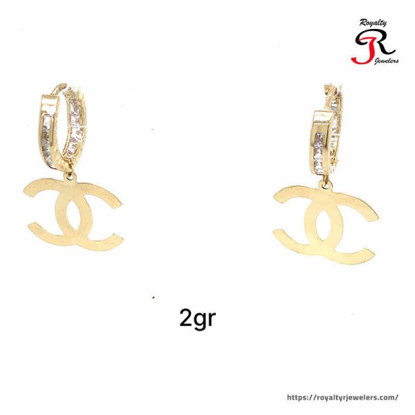 Yellow gold hoop earrings