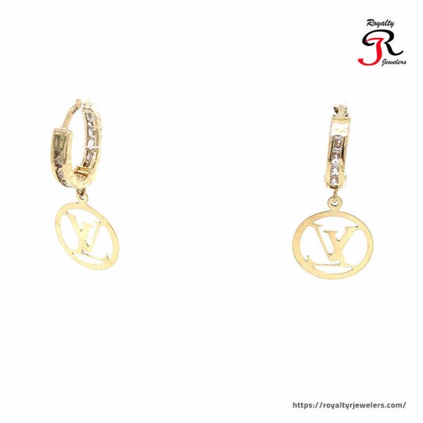 Yellow gold hoop earrings