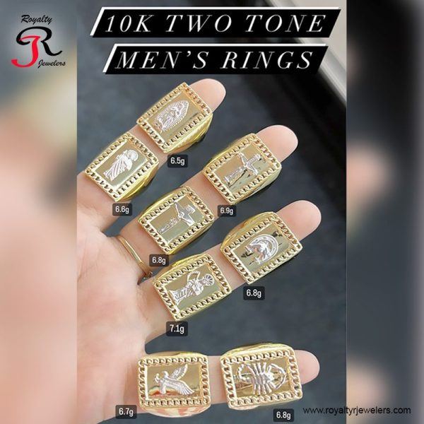 Two tone men's ring