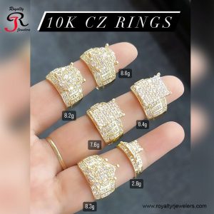 Cubic Zirconia Gold Rings