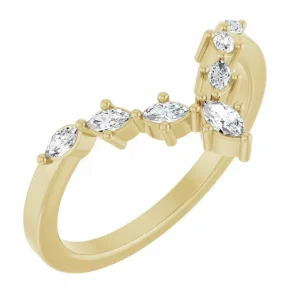 Marquise Diamond Contour Band