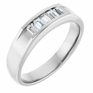 Baguette Diamond Band – Gold Men's Wedding Band