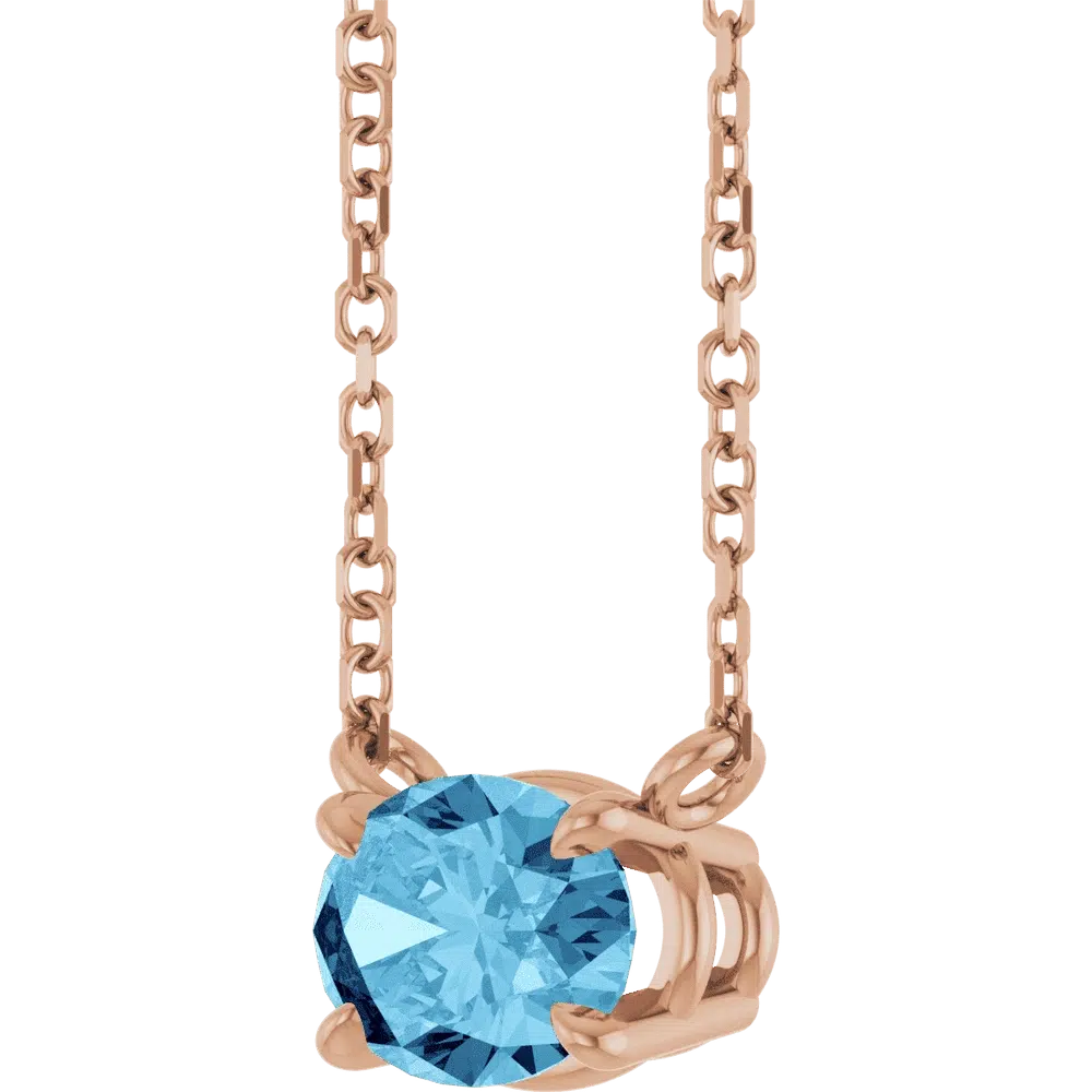 88788_148_P_266080410 14K Rose Natural Aquamarine 14K Gold Necklace