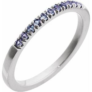Wedding Ring with Birthstone Elegance