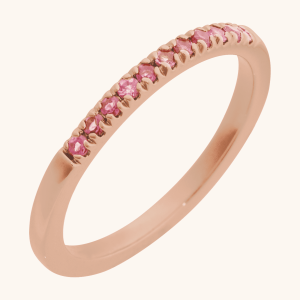 Wedding Ring with Birthstone Elegance