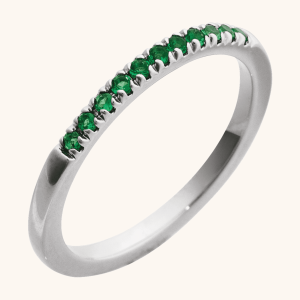 Wedding Ring with Birthstone Elegance
