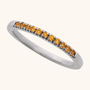 Wedding Ring with Birthstone Elegance