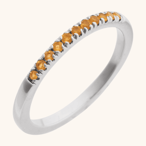Wedding Ring with Birthstone Elegance