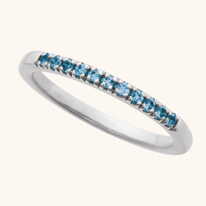 Wedding Ring with Birthstone Elegance