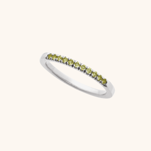 Wedding Ring with Birthstone Elegance