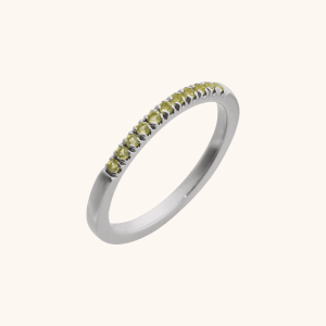 Wedding Ring with Birthstone Elegance