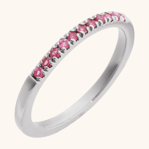 Wedding Ring with Birthstone Elegance