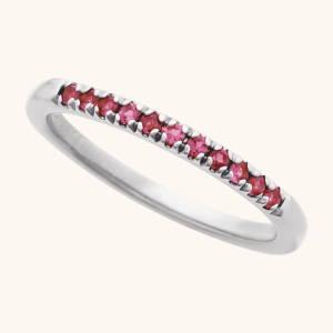 Wedding Ring with Birthstone Elegance