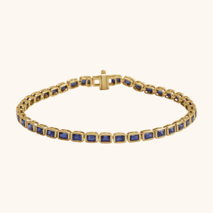 Sky Blue Topaz Line Bracelet