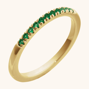 Wedding Ring with Birthstone Elegance