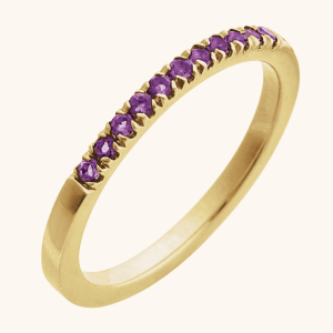 Wedding Ring with Birthstone Elegance