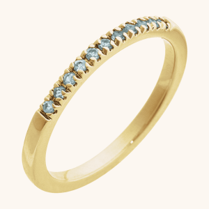 Wedding Ring with Birthstone Elegance