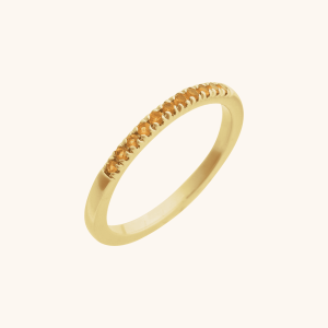 Wedding Ring with Birthstone Elegance