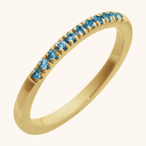 Wedding Ring with Birthstone Elegance