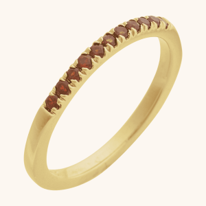 Wedding Ring with Birthstone Elegance