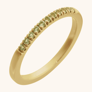 Wedding Ring with Birthstone Elegance
