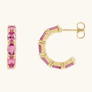 Amazing Hoop Earrings with Pearl & Diamond