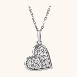 14K Gold Diamond Heart Pendant – Elegant Gold Jewelry Gift