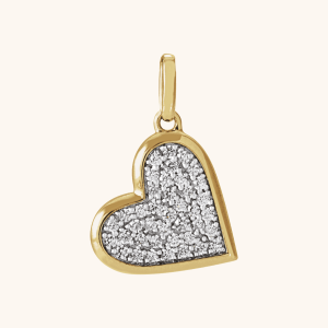 14K Gold Diamond Heart Pendant – Elegant Gold Jewelry Gift
