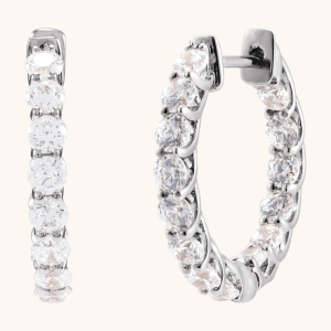 Hoop Earrings White