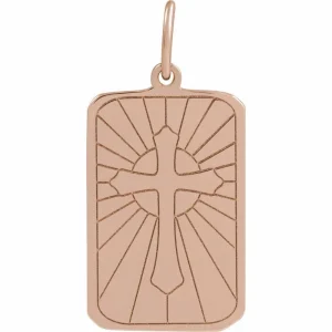 Cross Dog Tag Pendant