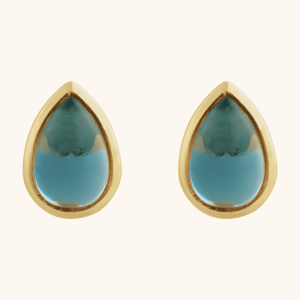 Exclusive Bezel Set Oval Stud Earrings – Minimalist Timeless Gold Studs for Women