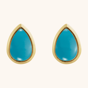 Exclusive Bezel Set Oval Stud Earrings – Minimalist Timeless Gold Studs for Women