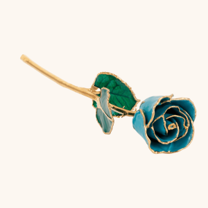 Birthstone Roses – Real Lacquered & 24K Gold-Plated Roses - March