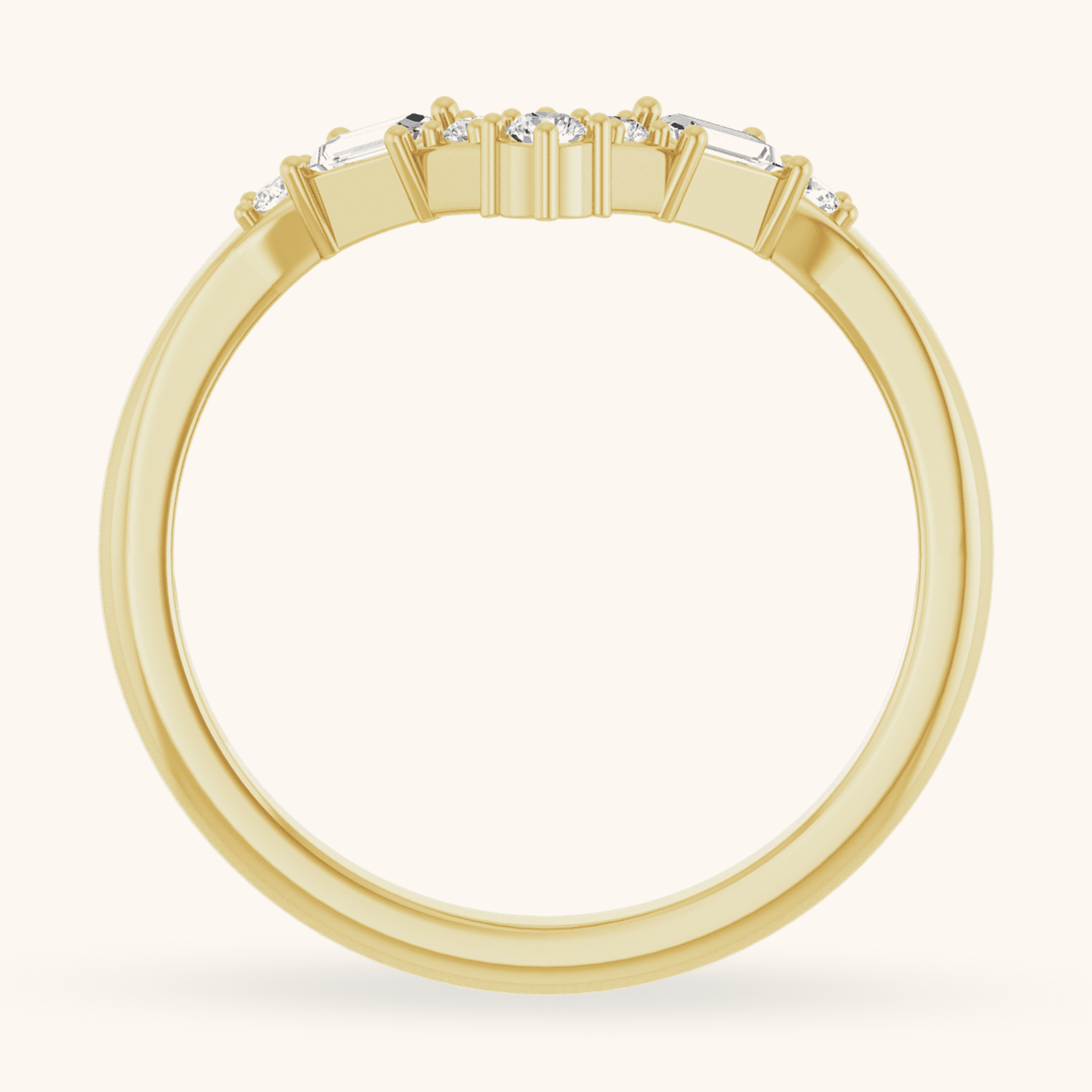 14K Yellow 1_6 CTW Natural Diamond Contour Band_-3