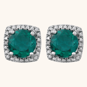New Halo-Style Birthstone Stud Earrings