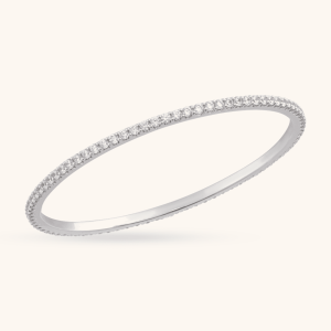 Top Accented Bangle Bracelet - 2 CTW Diamond Bangle