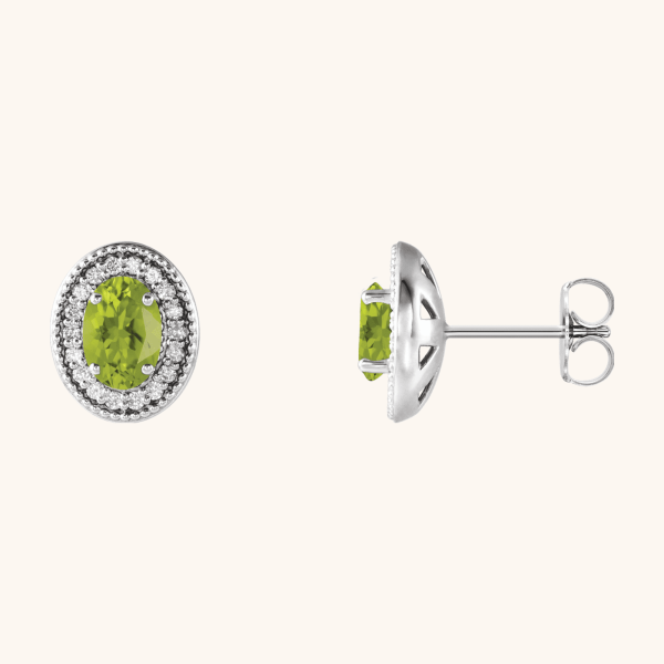 Natural Citrine Oval Earrings
