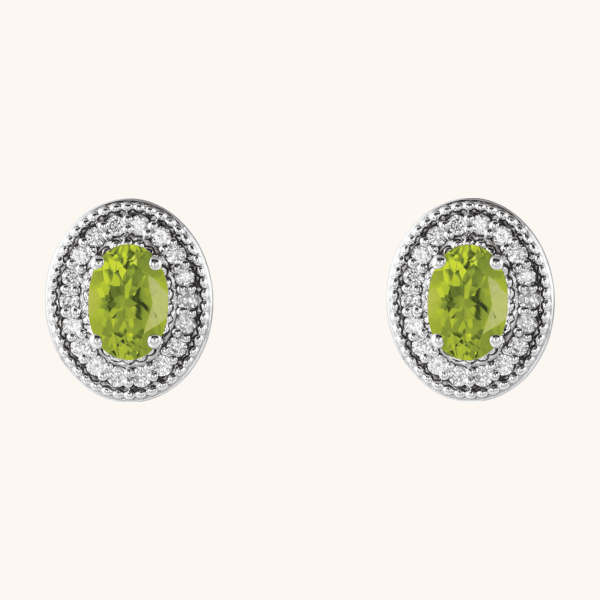 Natural Citrine Oval Earrings
