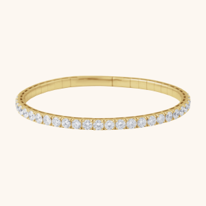 Excellent Half Accented Flexible Bangle Bracelet