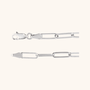New Arrival Paperclip Chain - Sterling Silver, 22 In