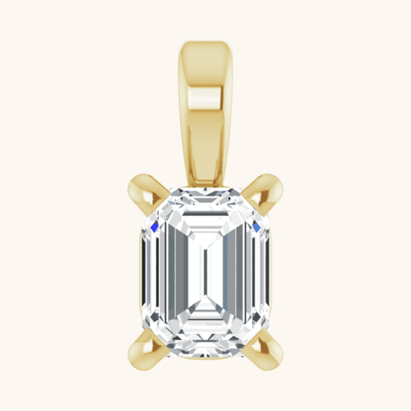 Emerald Solitaire Pendant