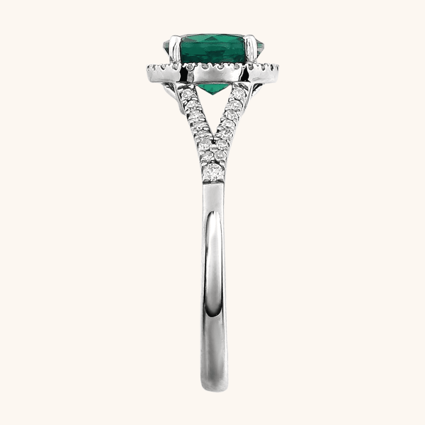 Halo-Style Birthstone Ring