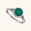 Halo-Style Birthstone Ring