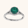 Halo-Style Birthstone Ring