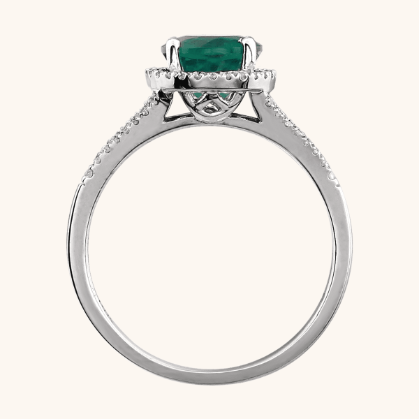 Halo-Style Birthstone Ring
