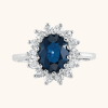 Natural Diamond Halo-Style Ring
