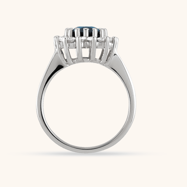 Natural Diamond Halo-Style Ring