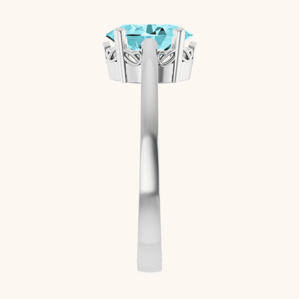 Scroll Setting Solitaire Ring