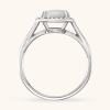 14K White Gold Natural White/red Opal Ring