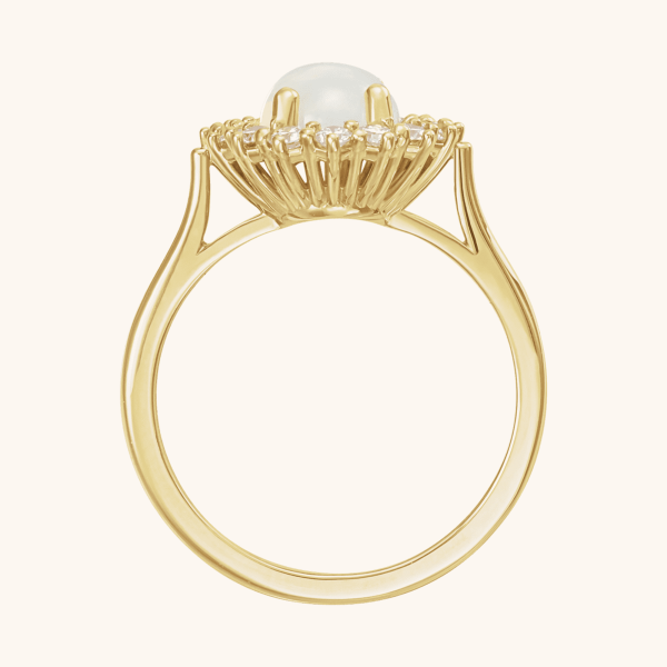 Ethiopian Opal & Diamond Ring
